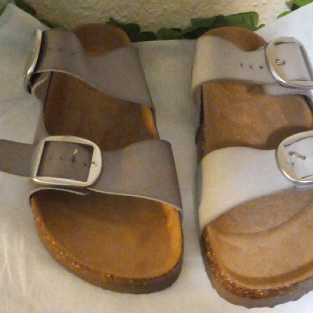 new Women's Gray Sandals size 10
